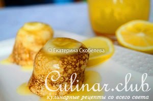 Тонкие блинчики с апельсиново-лимонным соусом
