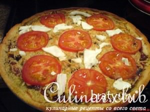 Pizza con funghi quasi margaret (    )