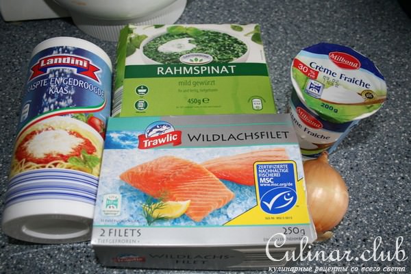      (Lachs-Spinat-Lasagne) 