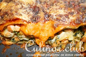      (Lachs-Spinat-Lasagne)