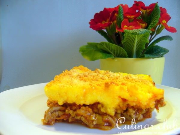 Shepherds pie with polenta (   ) 