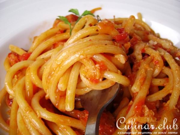     (Bucatini all39;amatriciana). 