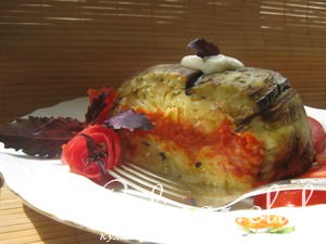    -       (Ricotta,Eggplant And Pasta Timbales)