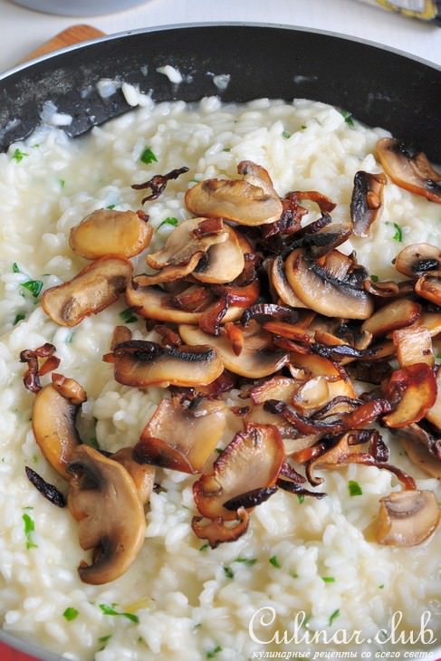    (risotto ai funghi) 