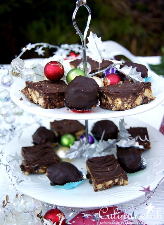 Tiffin - Шоколадное пирожное с финиками ( без выпечки) 