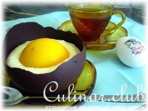 Десерт „Шоколадные яйца“