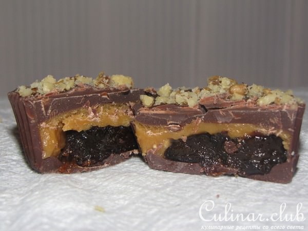 "Шоколадные тарталетки" или домашние конфеты с сухофруктами в сливочной начинке 