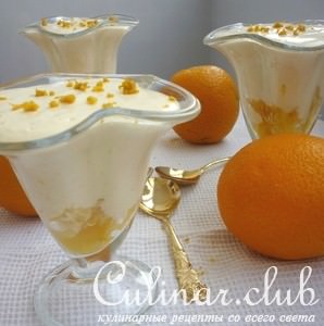 Десерт творожно-апельсиновый