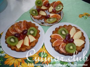 Творожные кексики с фруктами