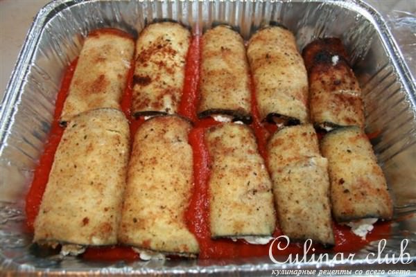 BAKED EGGPLANT ROLLATINI. 