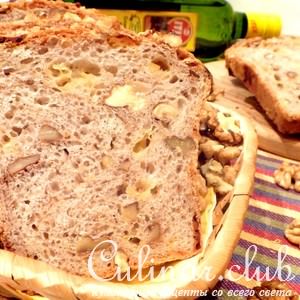 Хлеб пшеничный цельнозерновой с сыром и грецкими орехами
