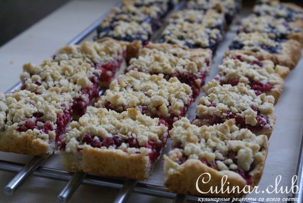 Crowberry and blueberry crumb bars (     ) 