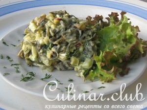 Салат с морской капустой (вариант)
