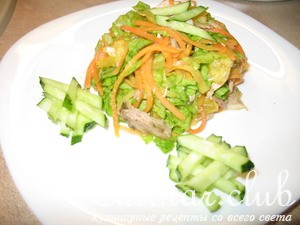 Салат куриный с корейской морковью и апельсинами