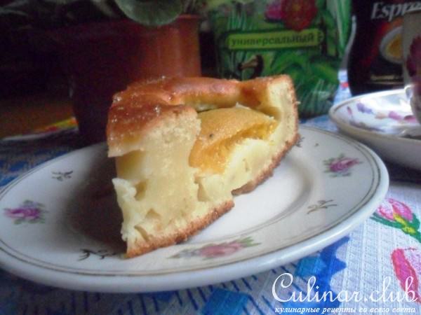 Torta morbida con ricotta e pesche -       