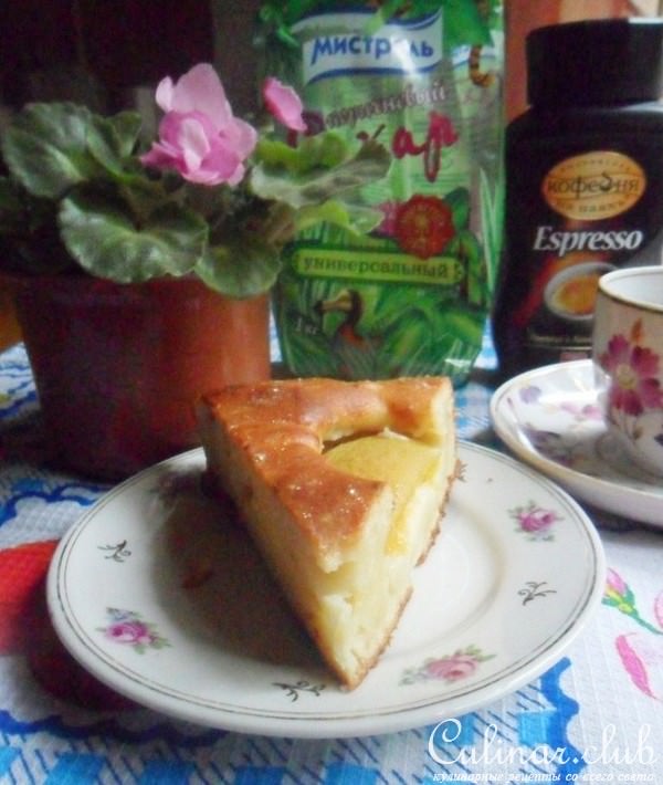 Torta morbida con ricotta e pesche -       