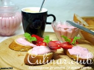 Клубничный крем-намазка для бутербродов к завтраку “Клубничный рай”