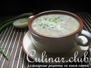 Брюссельский суп из шампиньонов