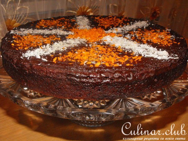 Шоколадно-кокосовый торт (без муки) 