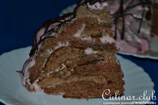 Шоколадный торт «Опавшие листья» со сметанно-смородиновым кремом