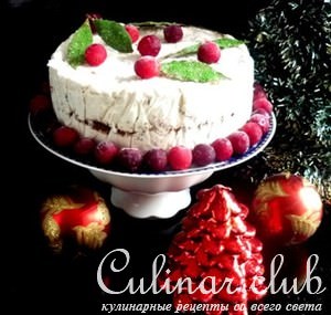 Iced Christmas Torte -  Замороженный Рождественский торт (без выпечки)