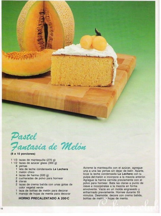   (Pastel fantasia de melon) 