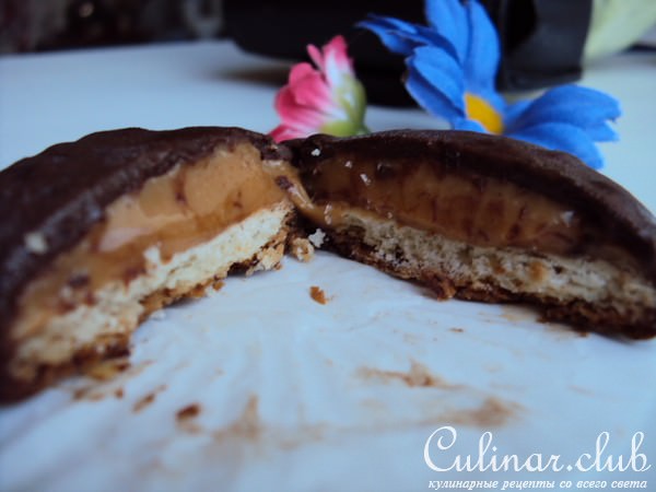      (conos de dulce de leche y chocolate) 