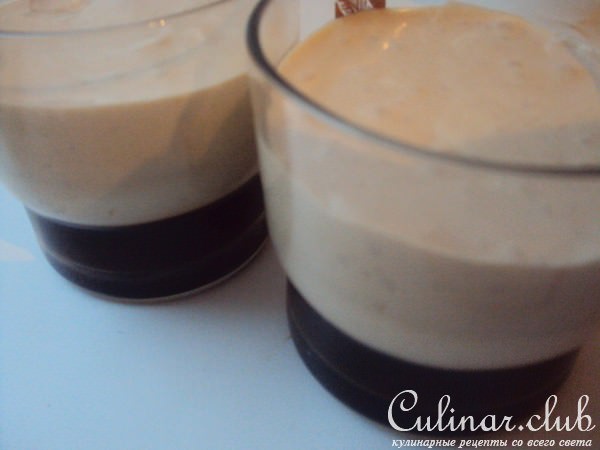      (Panna cotta colombienne, expresso et chocolat) 